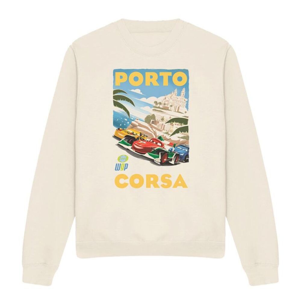 Cars Unisex Adult Porto Corsa Poster Sweatshirt / Natural